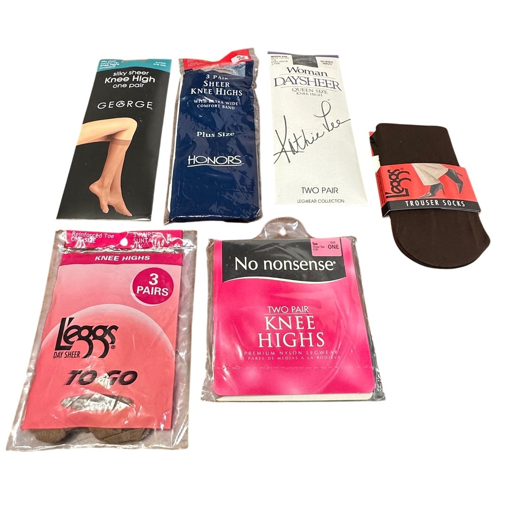Mixed Brand Knee High Hosiery Trouser Socks Lot 12 Pairs Multi NEW Imperfect